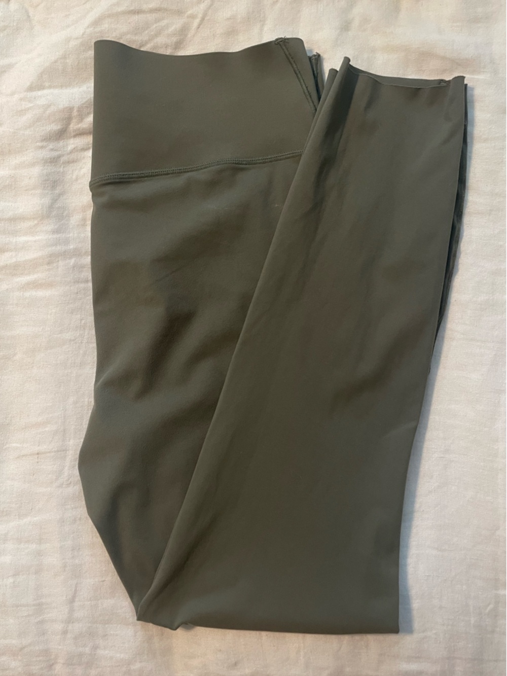 Zyia Sage Olive Green Crossover Edge Leggings Sz 8-10 - Picture 2 of 6